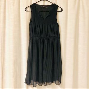 Zara Black Pleated Dress